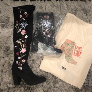 MIA Serena OTK Embroidered Stretch Boot